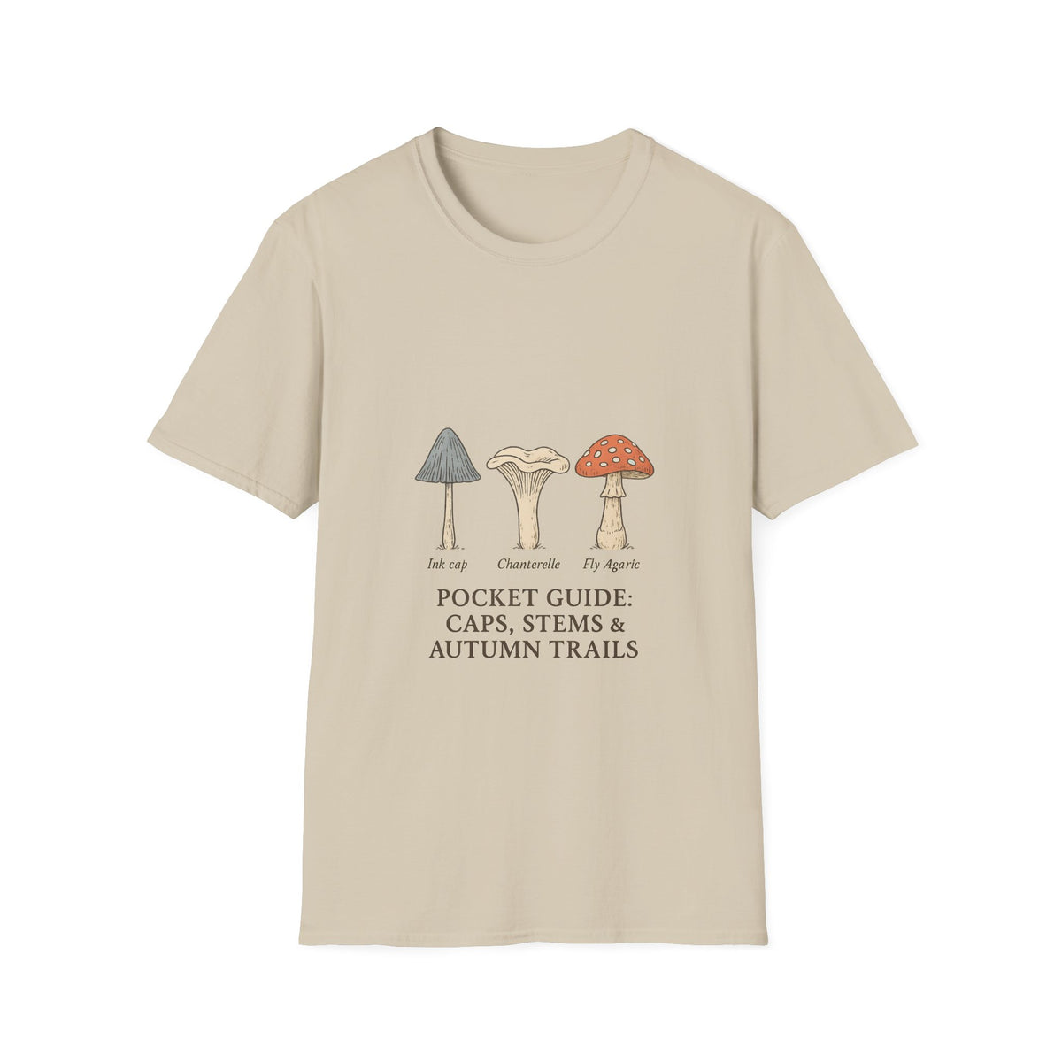 Mushroom Pocket Guide T‑Shirt — Cute Botanical Fungi Illustration - Trending Now - October 2026