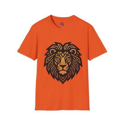 Lion Head T-Shirt — Geometric Tribal Lion Graphic Tee