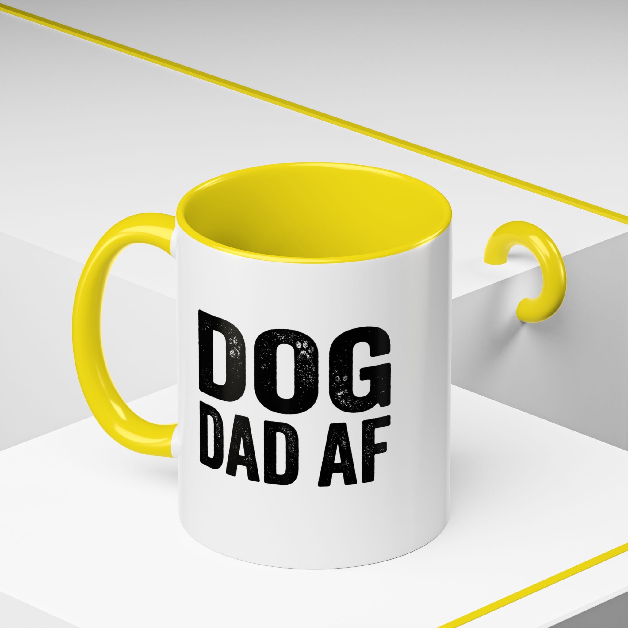 Funny Dog Dad AF Coffee Mug – Funny Black Accen Gift for Dog Lovers