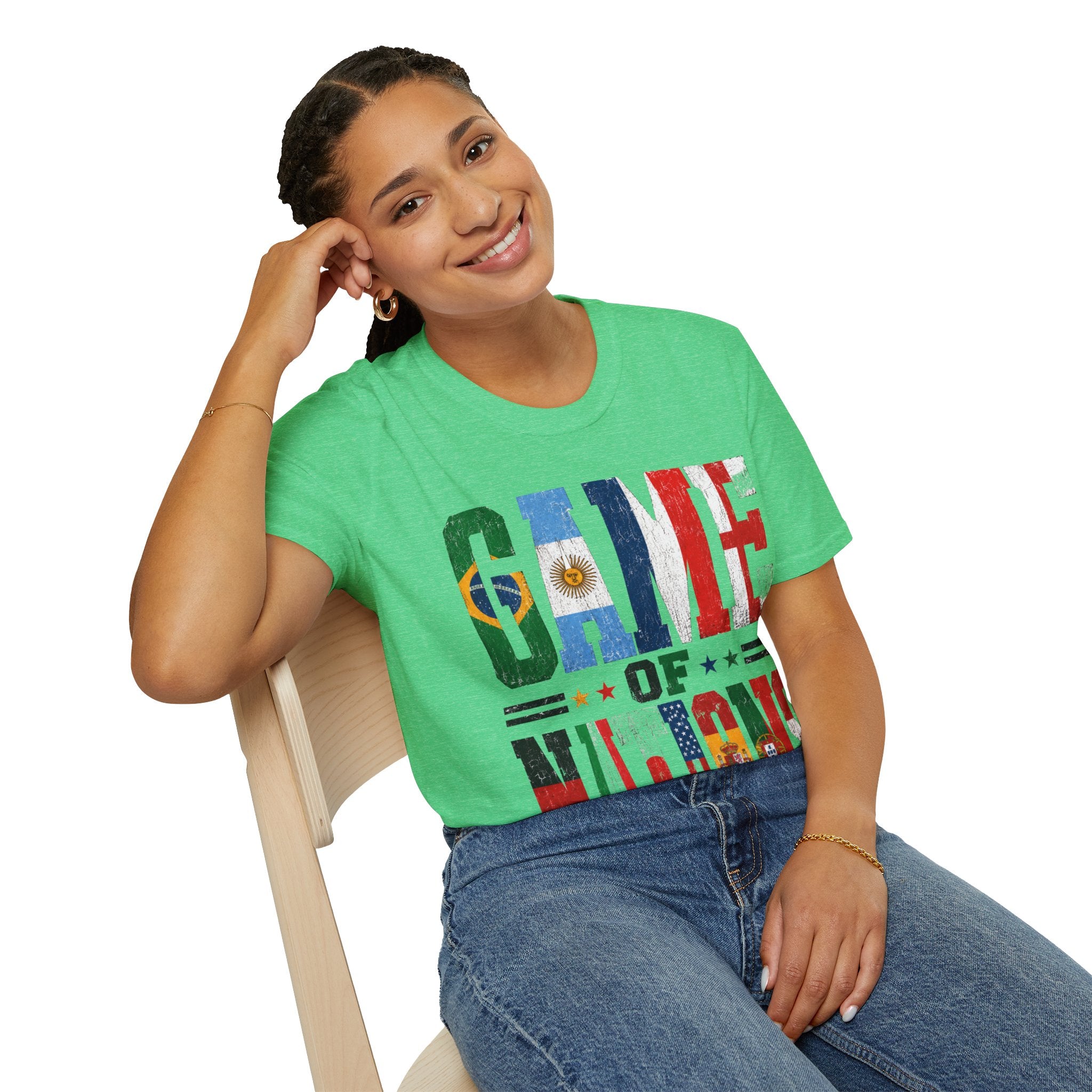 FIFA World Cup 2026 T-Shirt — 'Game of Nations' Vintage Flag Soccer Graphic Tee