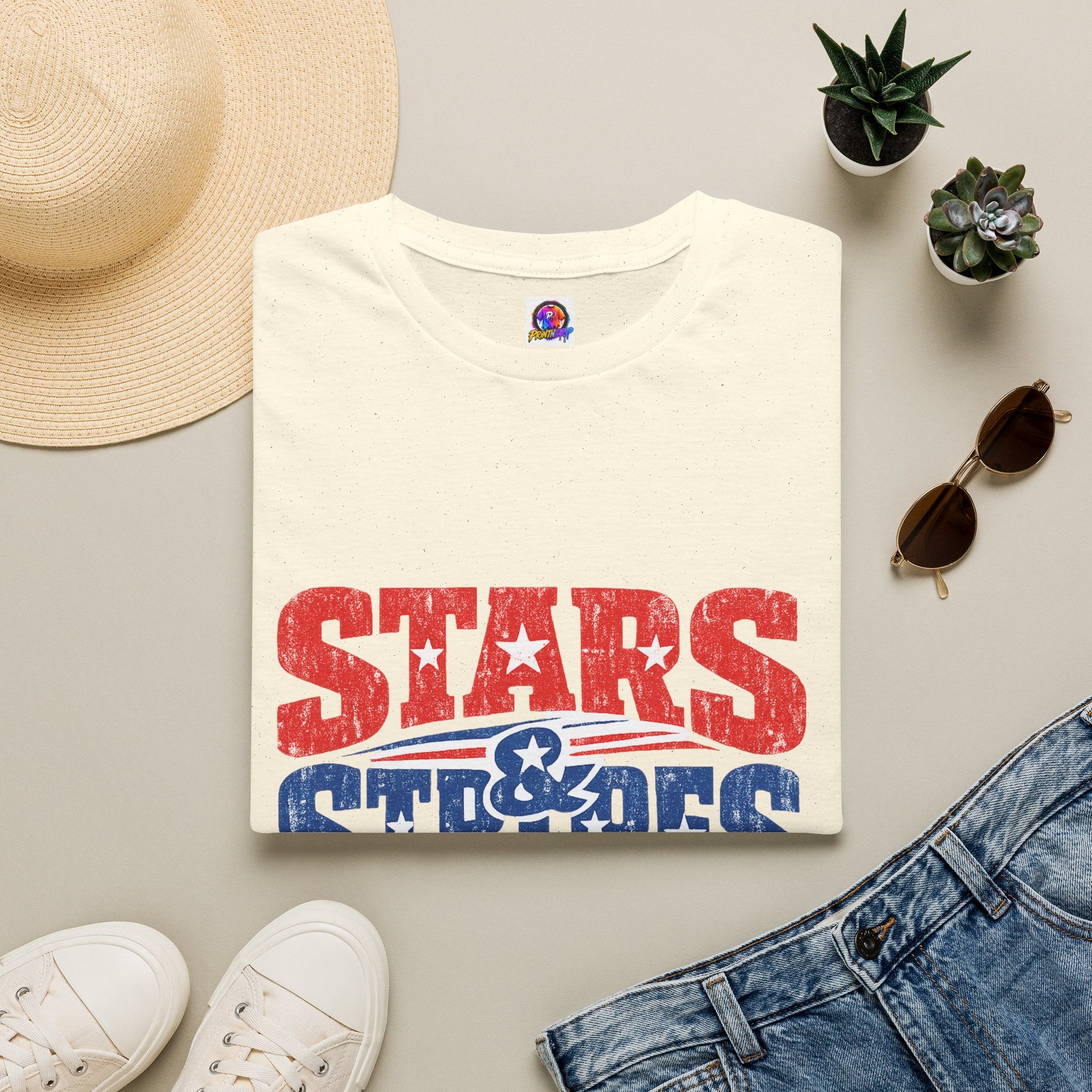 USA Stars & Stripes Forever T-Shirt — Patriotic Red White Blue Graphic Tee