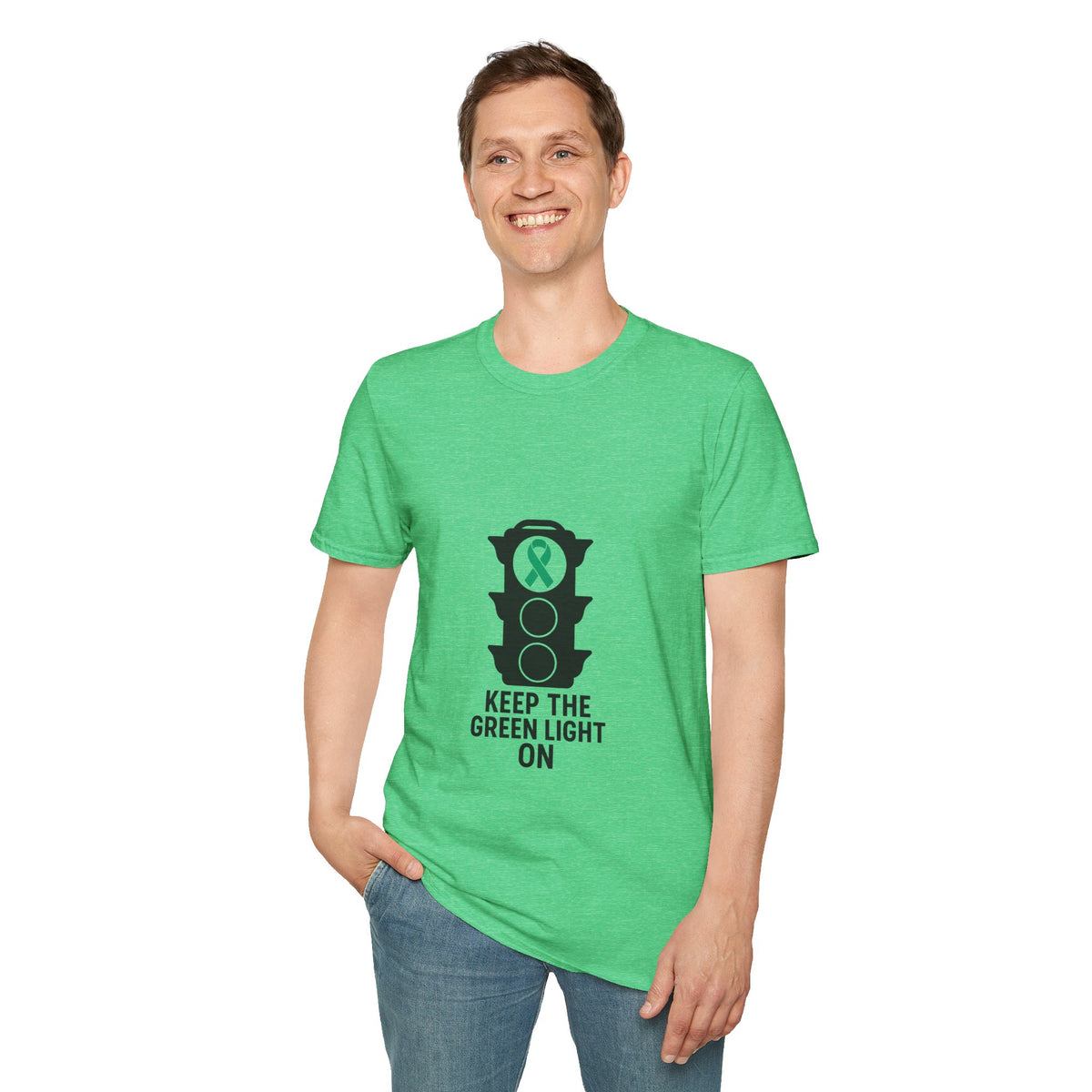 Keep the Green Light On T-Shirt – Mental Health Awareness Traffic Light Tee - Trending Now - October 2026