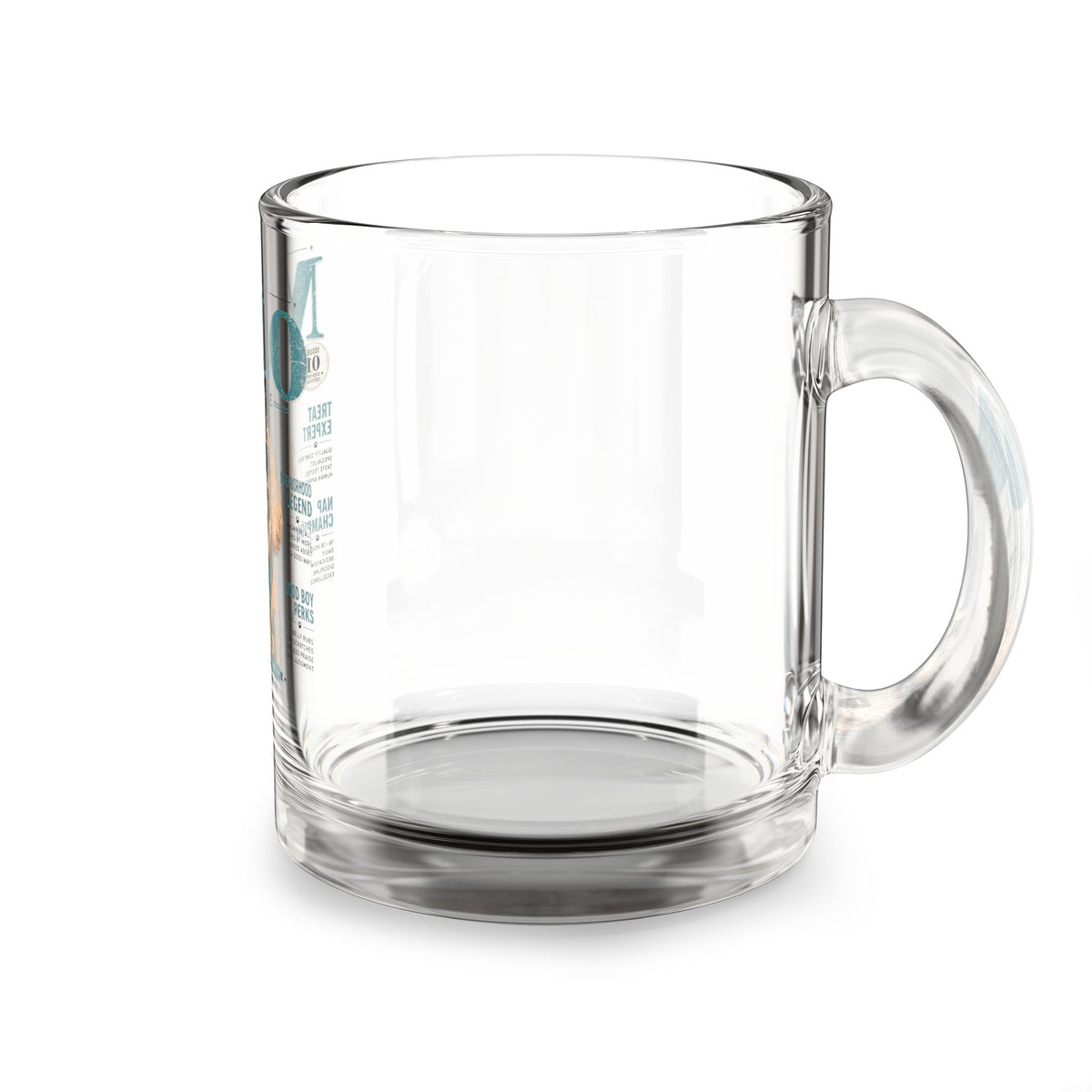 Milo Dog Magazine Glass Mug — 10oz Cute Puppy Coffee Cup