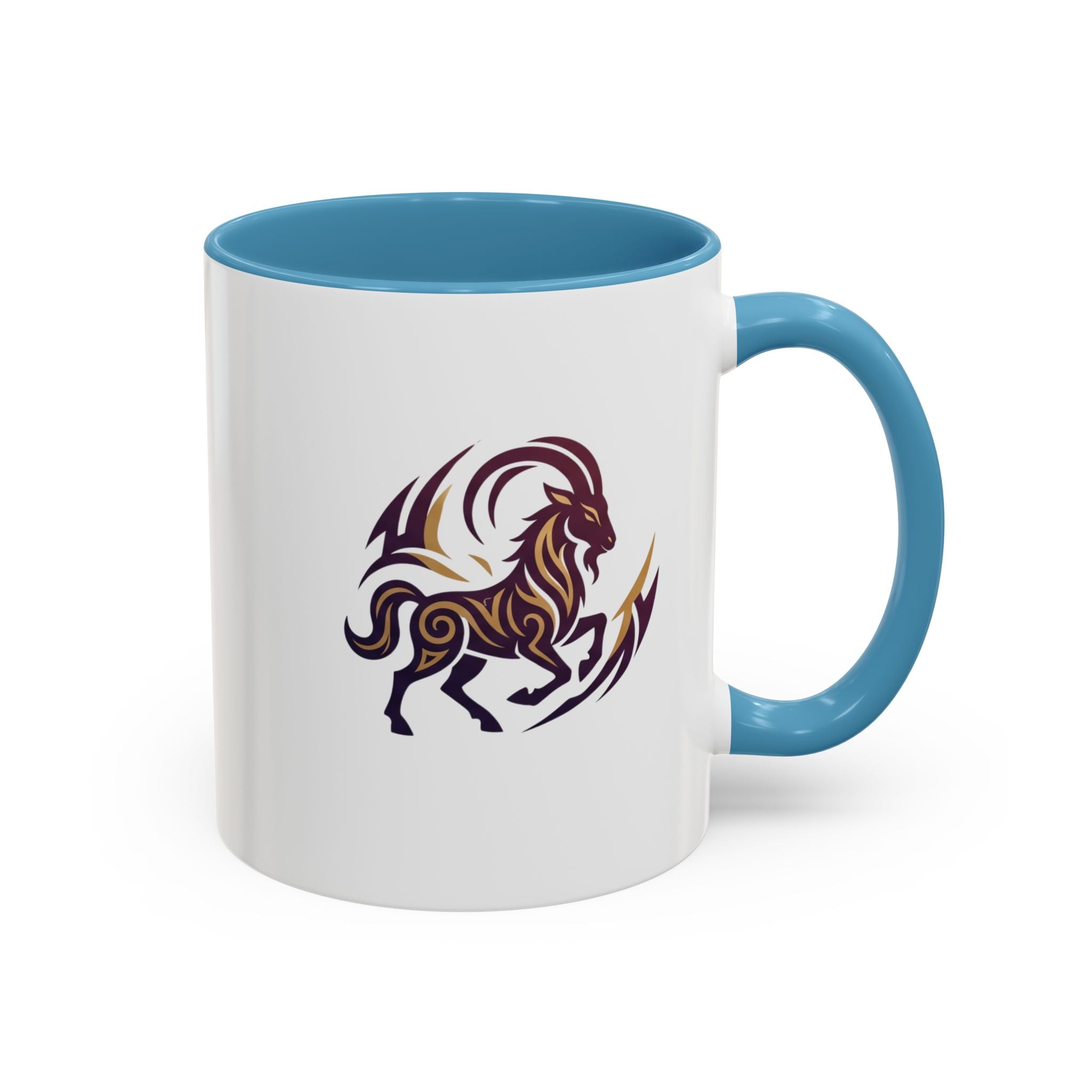 Capricorn Tribal Goat Accent Coffee Mug — Zodiac Horoscope Gift