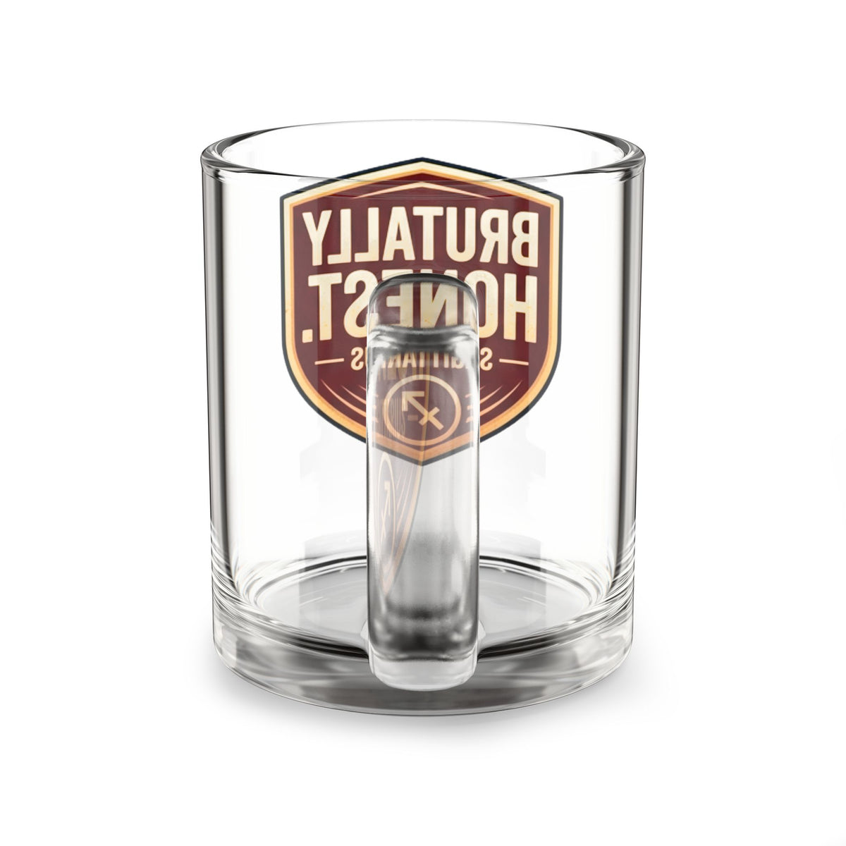 Sagittarius Glass Mug  — 'Brutally Honest Sagittarius' 10oz Zodiac Coffee Cup