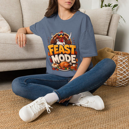 Feast Mode T-Shirt — Funny Thanksgiving Turkey Graphic Tee