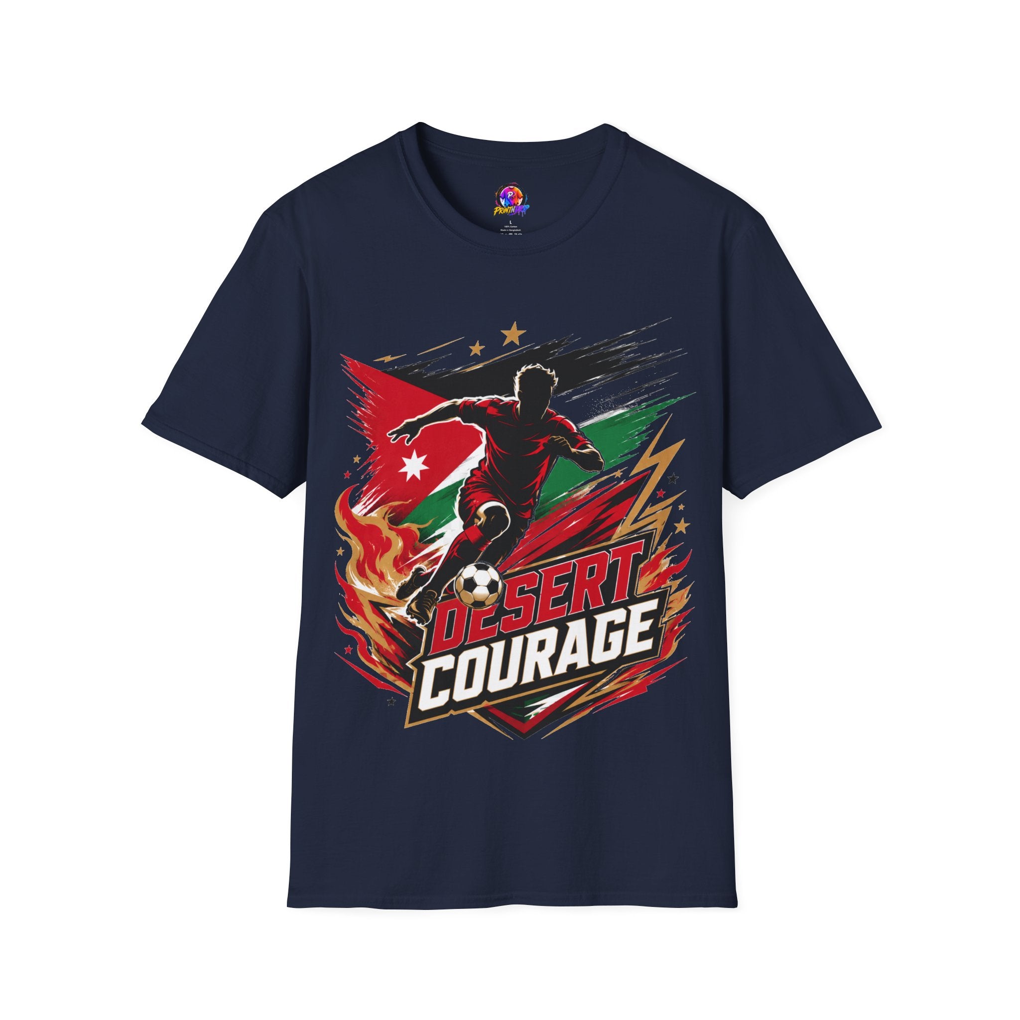 Jordan Soccer T‑Shirt — Desert Courage Flag Design