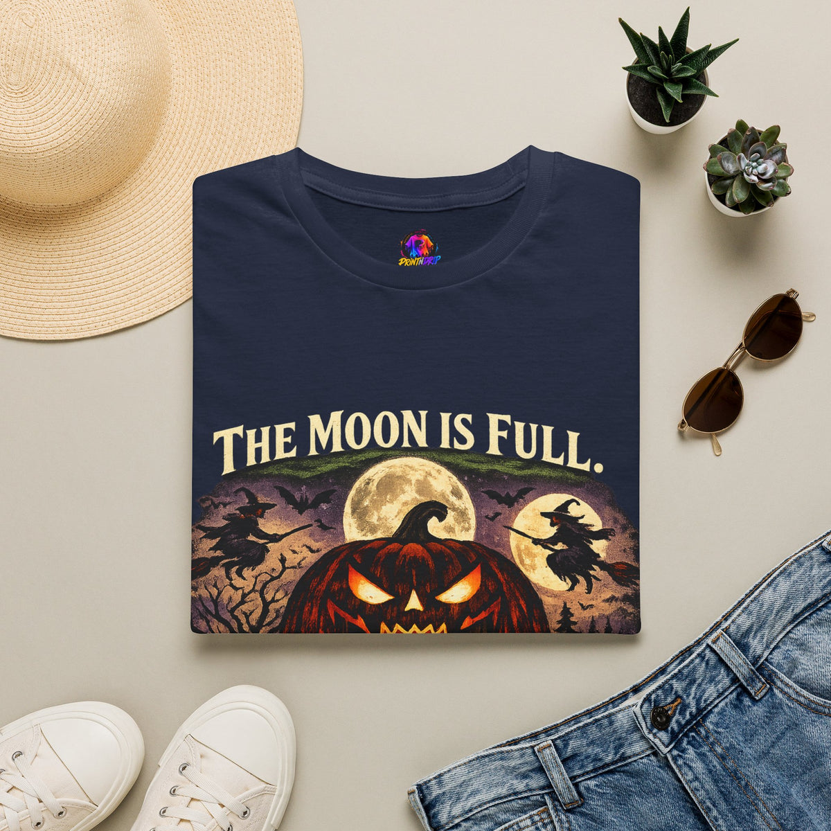 Halloween The Moon Is Full Unisex Softstyle T-Shirt