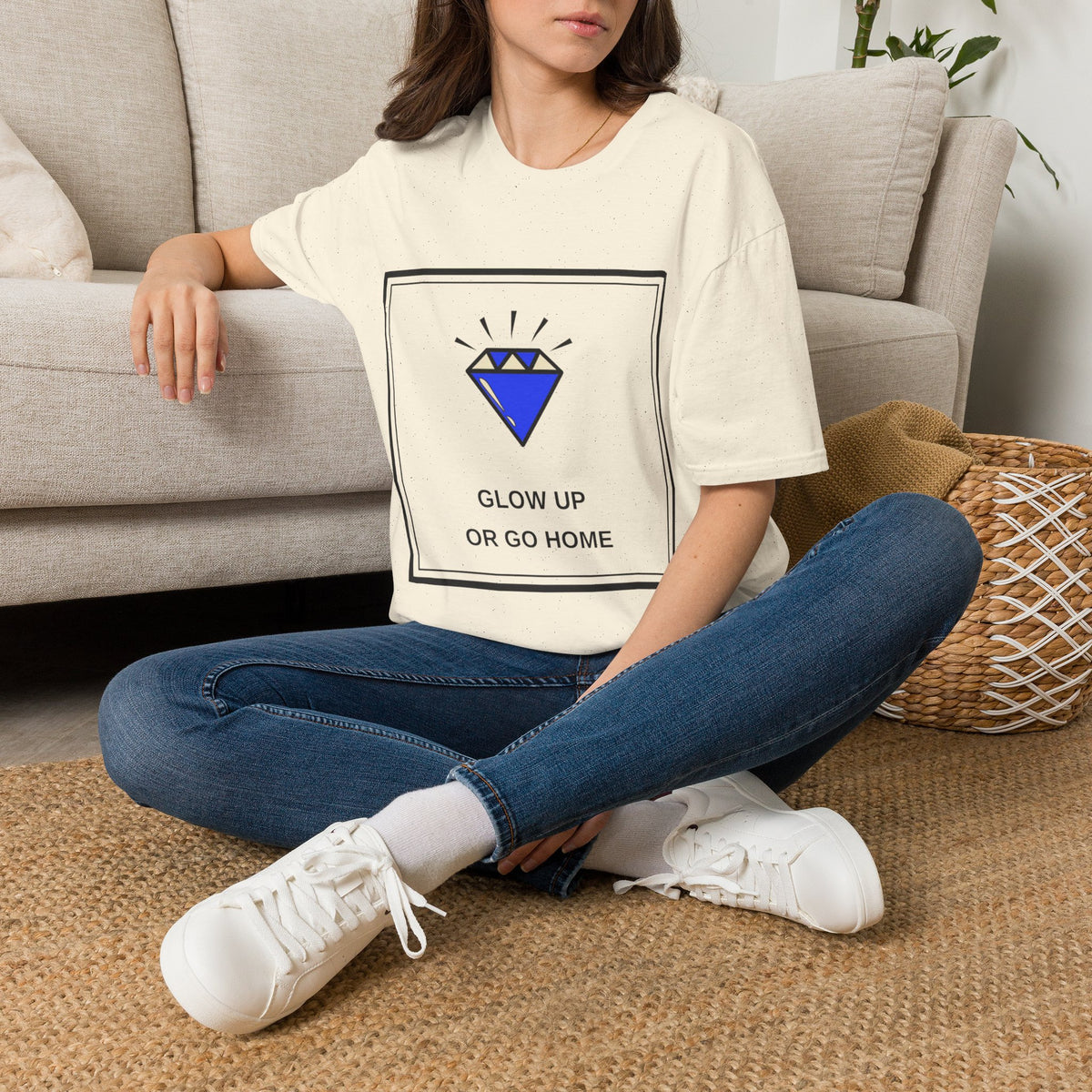 Graphic Tee — "Glow Up or Go Home" Diamond Design - Trending Now - August 2026