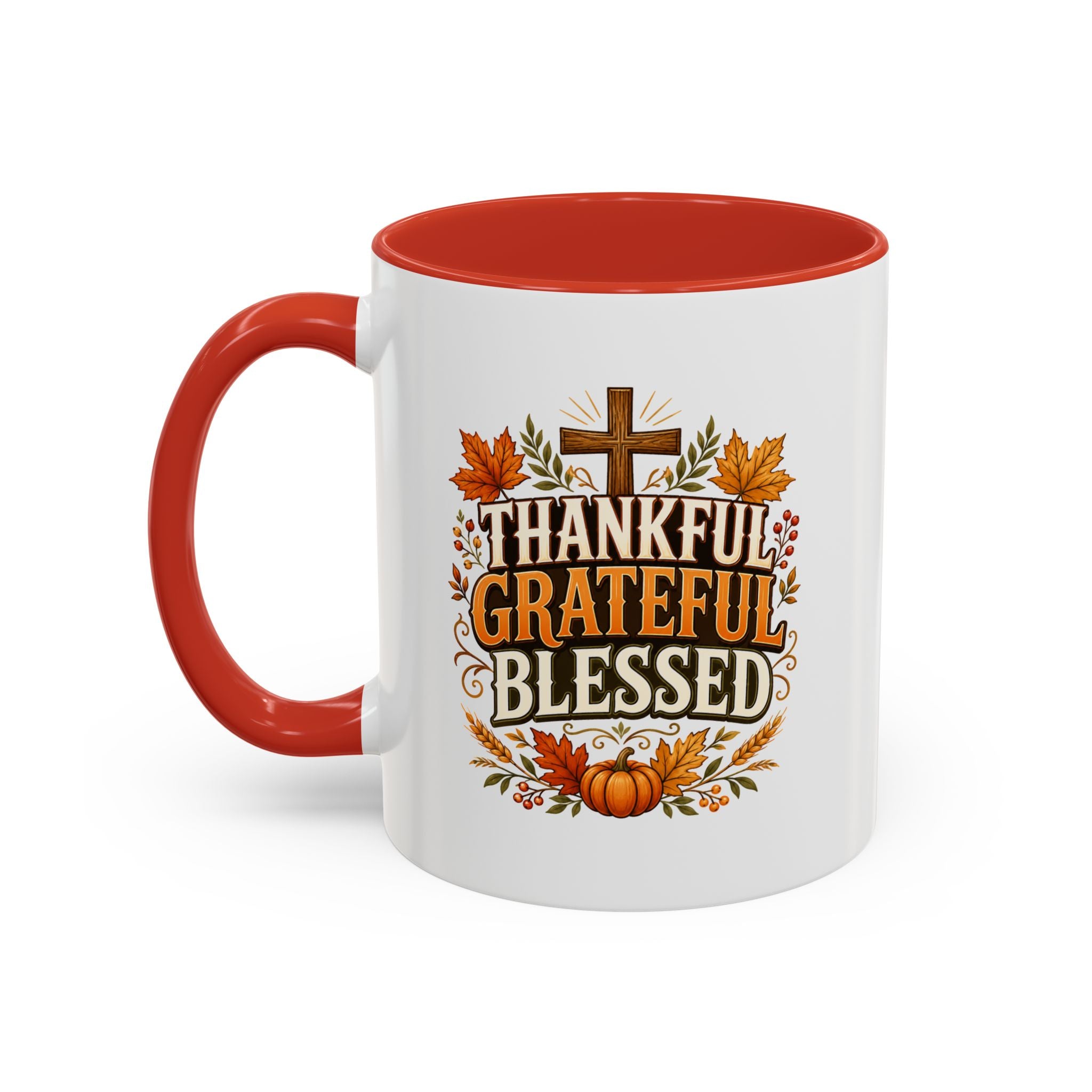 Thanksgiving Mug Thankful Grateful Blessed Coffee Mug