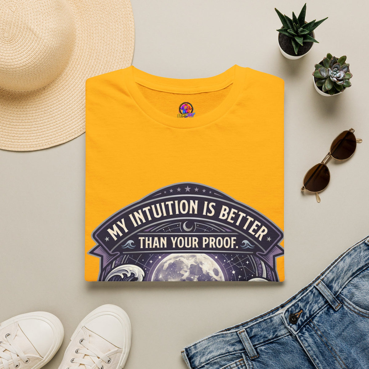 Cancer Zodiac T-Shirt — "My Intuition Is Better Than Your Proof" Astrology Tee