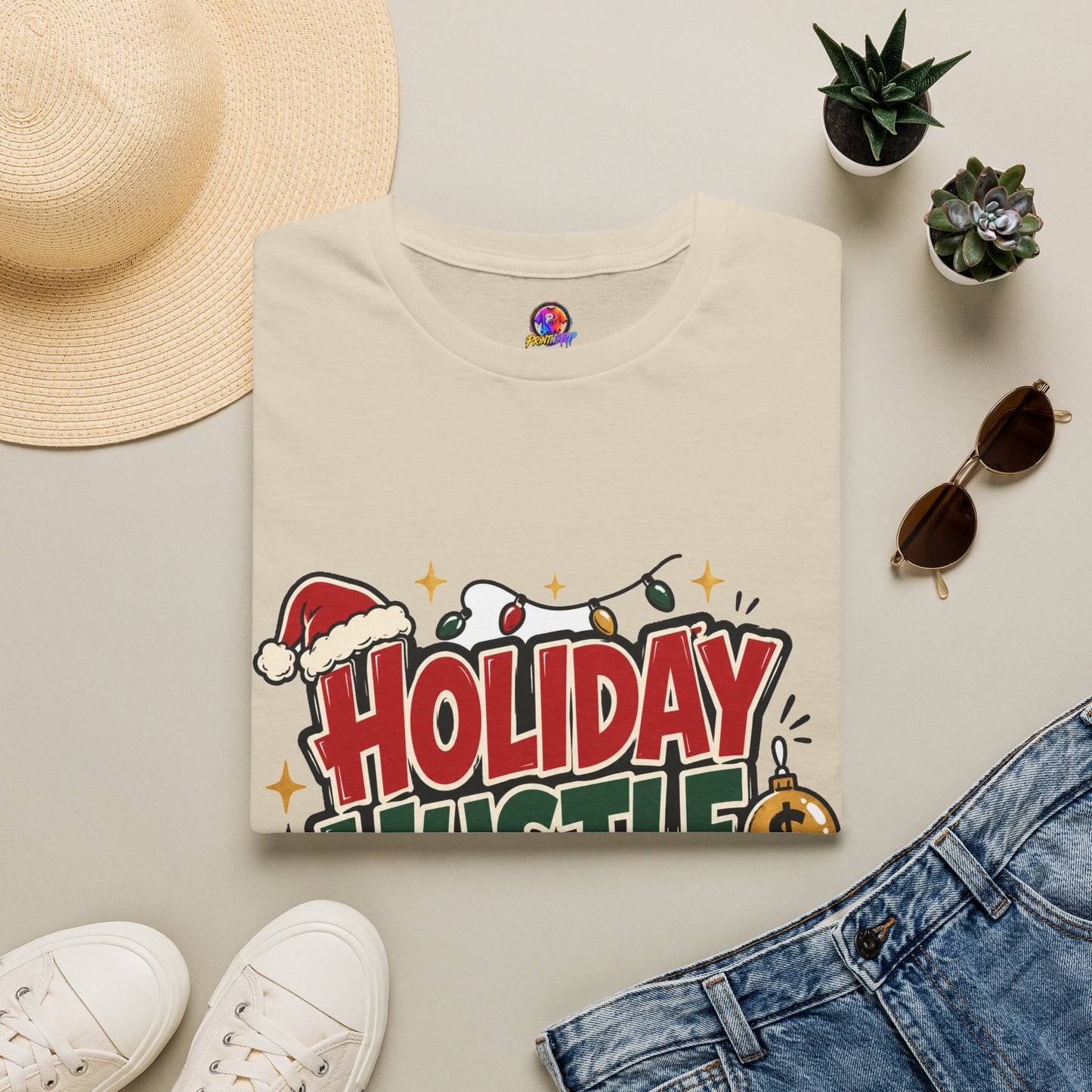 Holiday Hustle Mode T-Shirt — Funny Christmas Graphic Tee