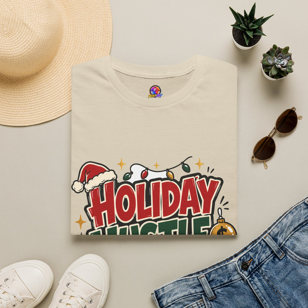 Holiday Hustle Mode T-Shirt — Funny Christmas Graphic Tee