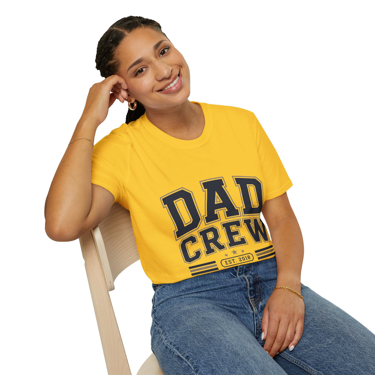 Dad Crew T-Shirt — Vintage Collegiate "DAD CREW" Father's Day Tee
