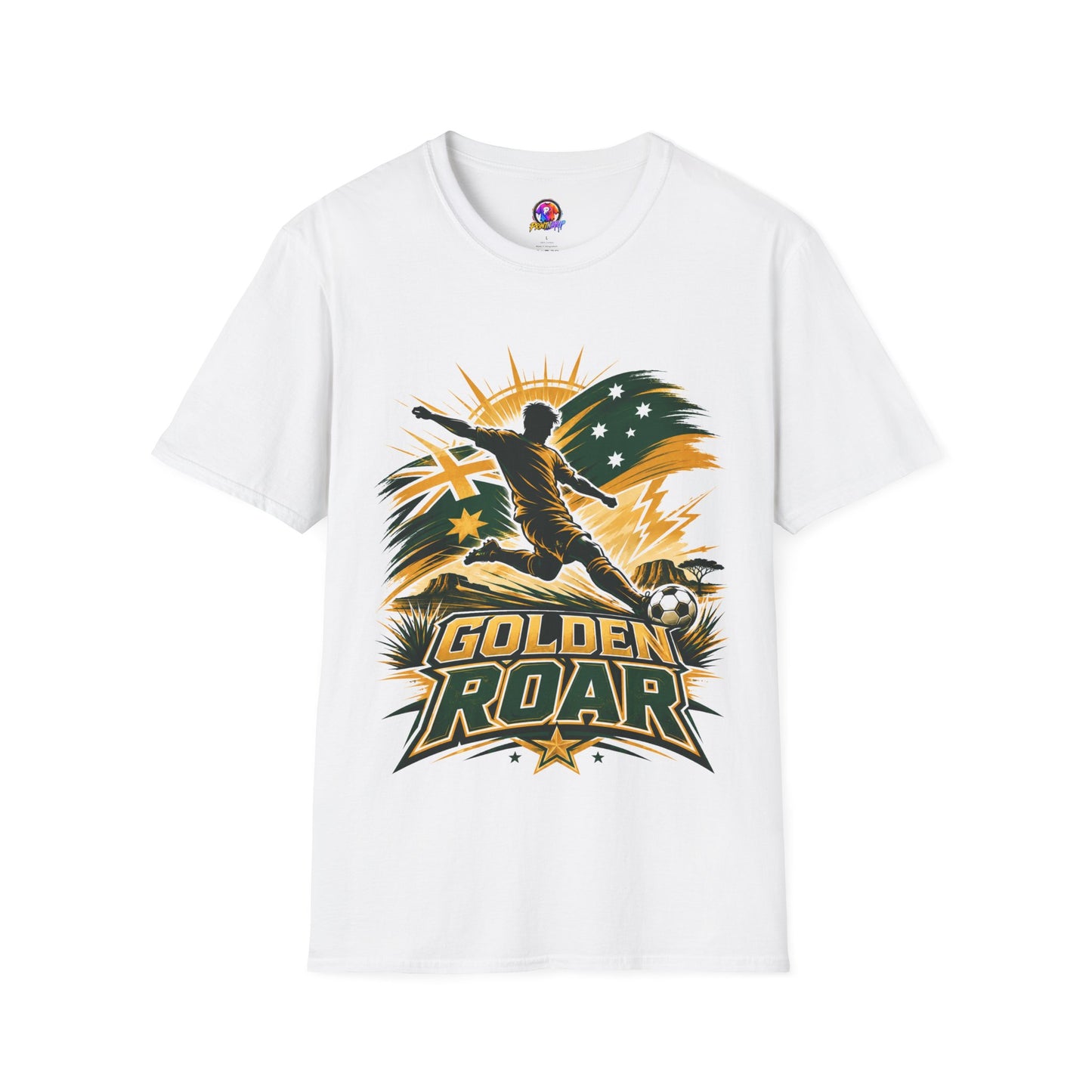 Australia Golden Roar Soccer T-Shirt — Australian Football Fan Tee