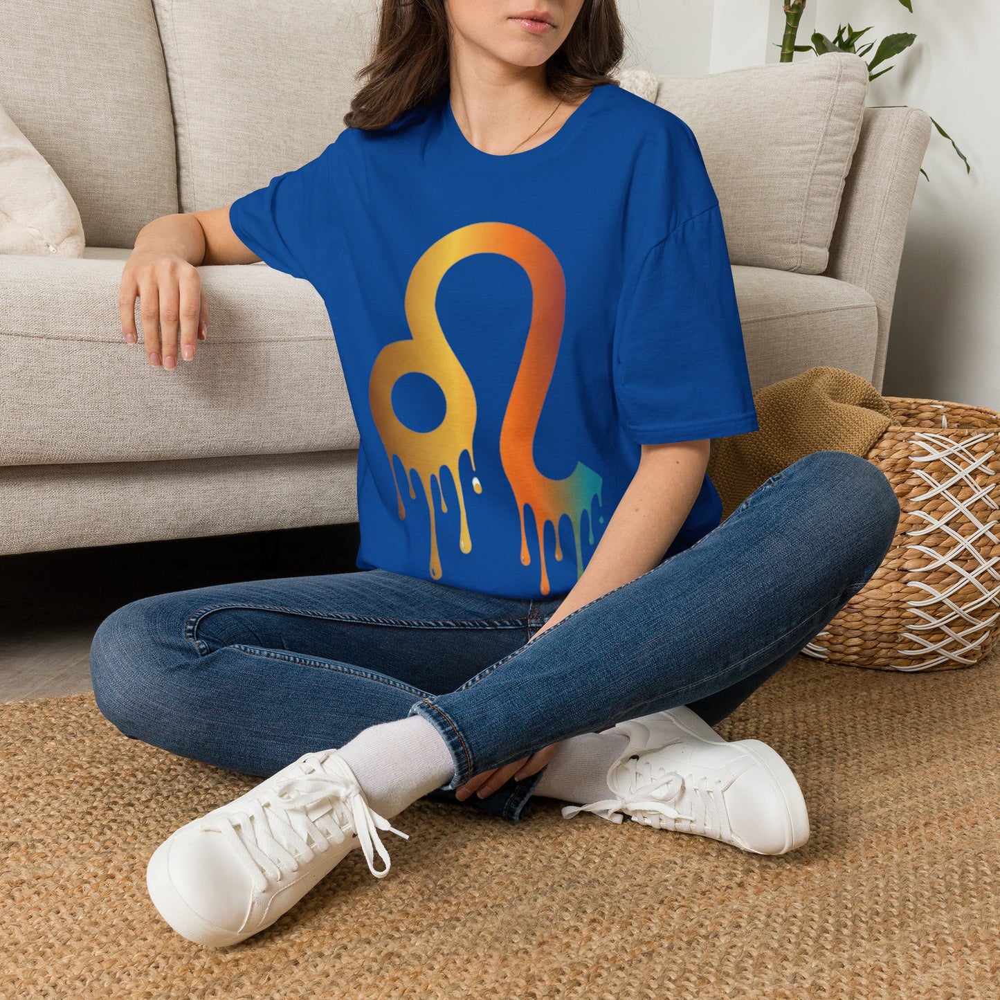 Leo Zodiac Drip T-Shirt — Colorful Astrology Sign Tee