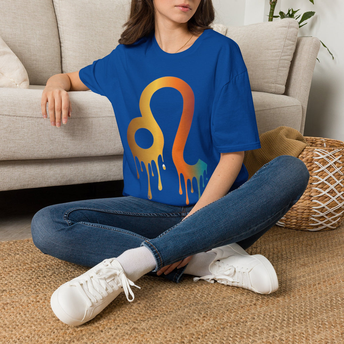 Leo Zodiac Drip T-Shirt — Colorful Astrology Sign Tee