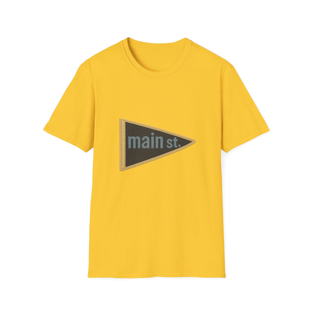 Main St. Triangle Logo T‑Shirt — Vintage Retro Street Sign Graphic Tee - Trending Now - August 2026
