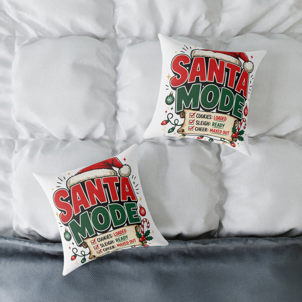Christmas Santa Mode Holiday Throw Pillow – Festive Christmas Decorative Cushion