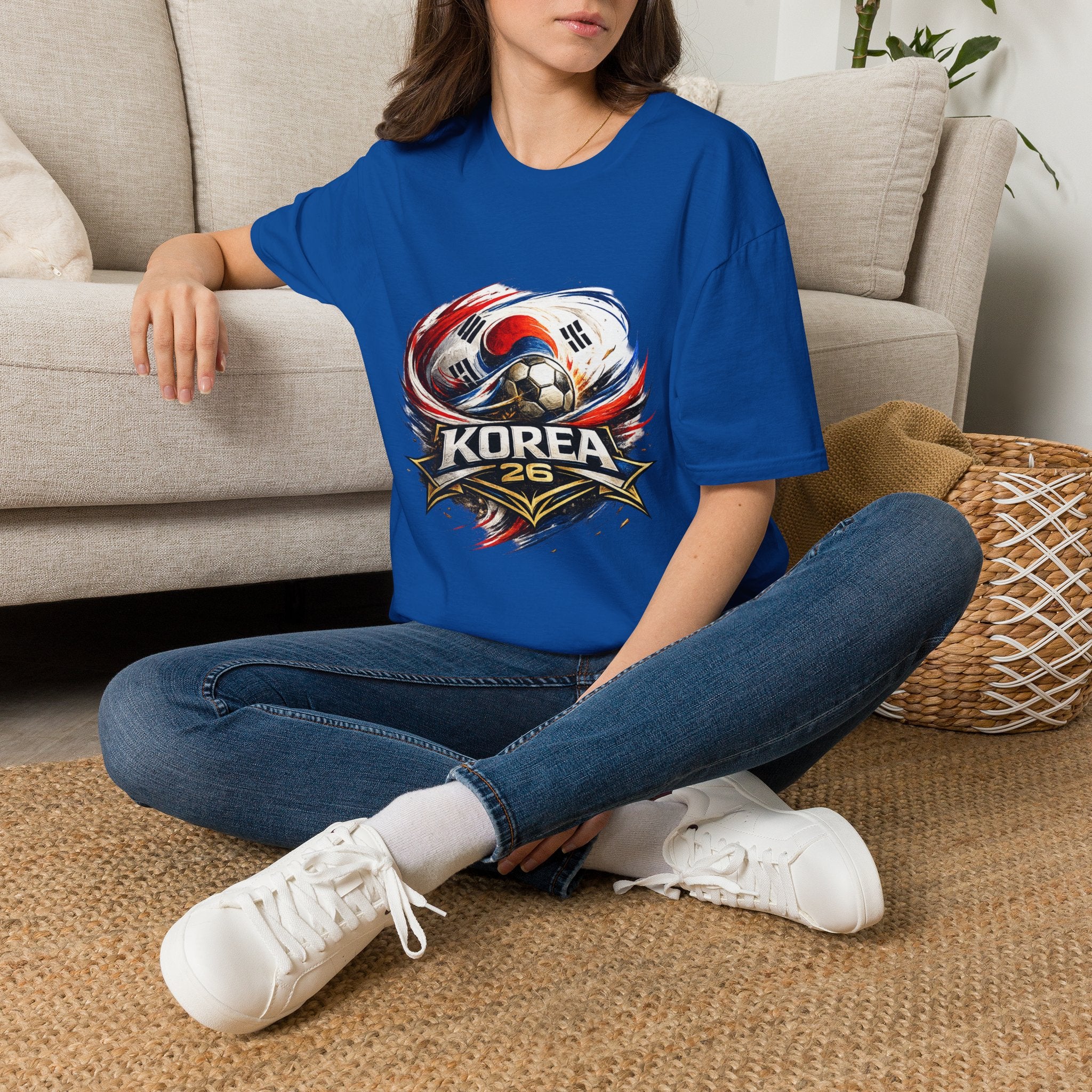 Korea Soccer T‑Shirt — Korea Football Crest Tee