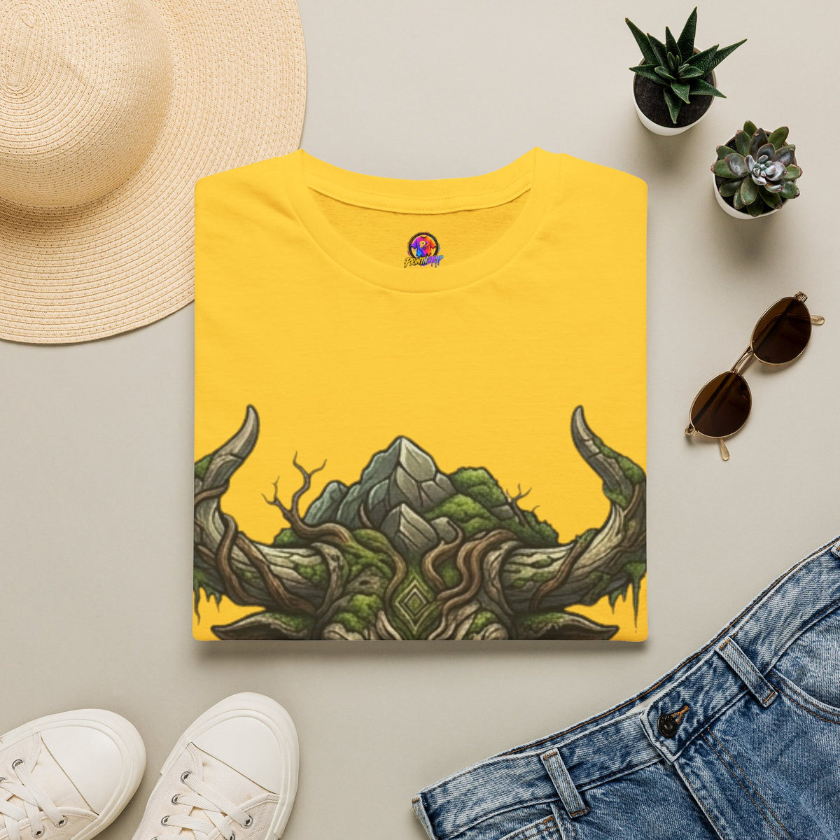 Taurus Greenman Bull T-Shirt — Nature Spirit Woodland Bull Graphic Tee