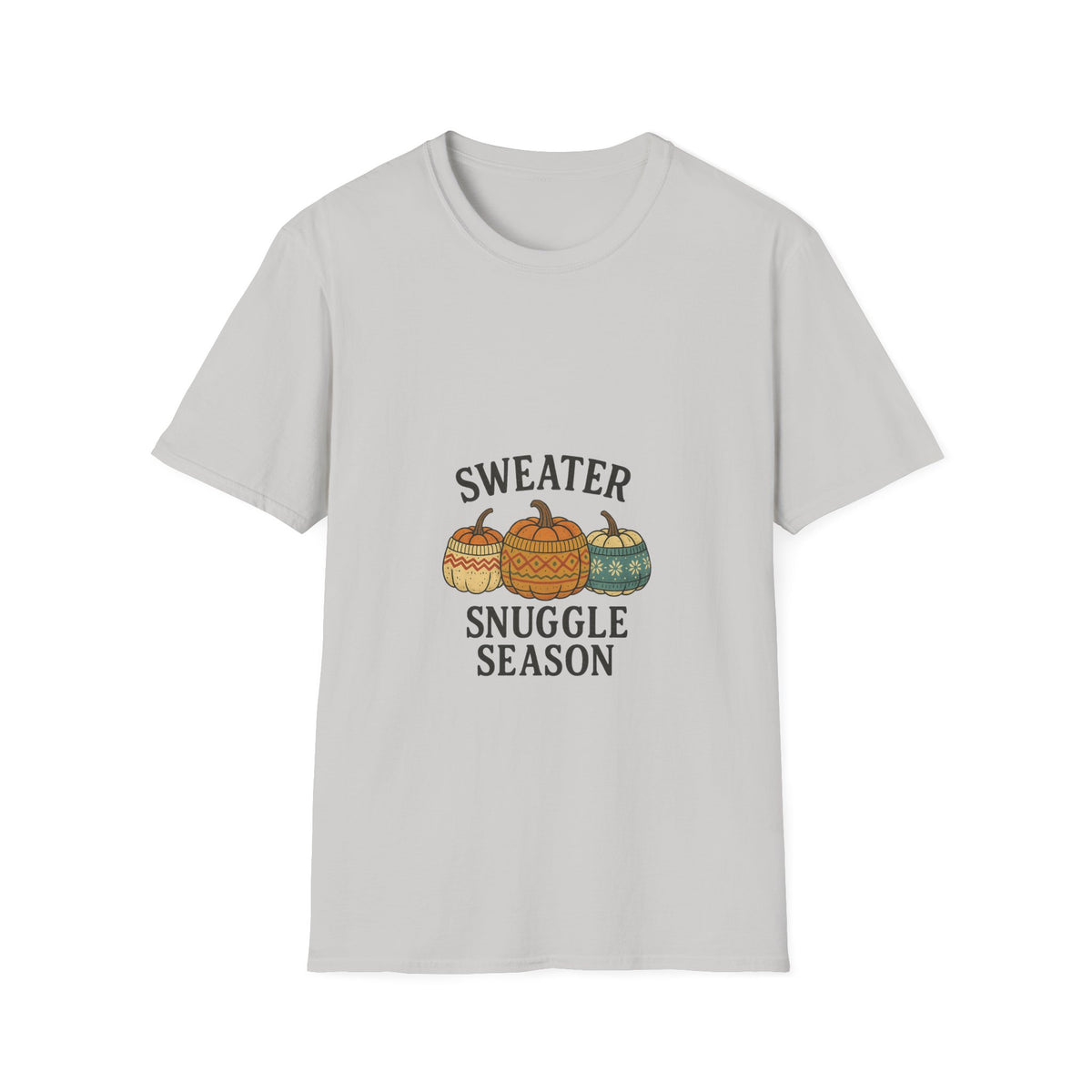 Sweater Snuggle Season T-Shirt — Cozy Fall Pumpkin Sweater Graphic Tee - Trending Now - October 2026
