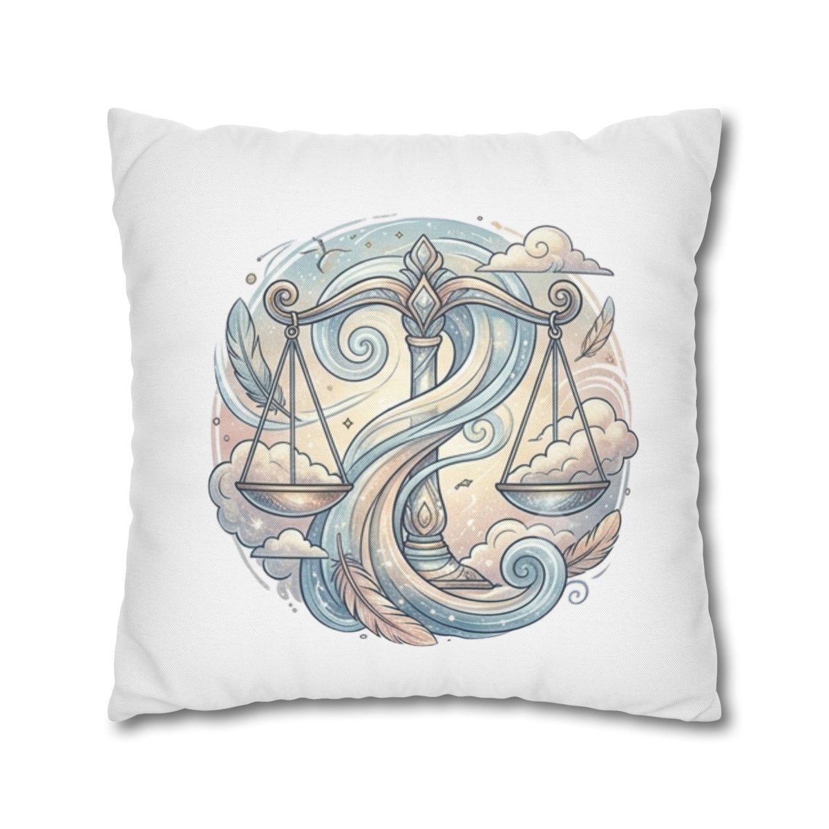 Libra Zodiac Throw Pillow pillowcase — Scales Astrology Decorative Pillowcase