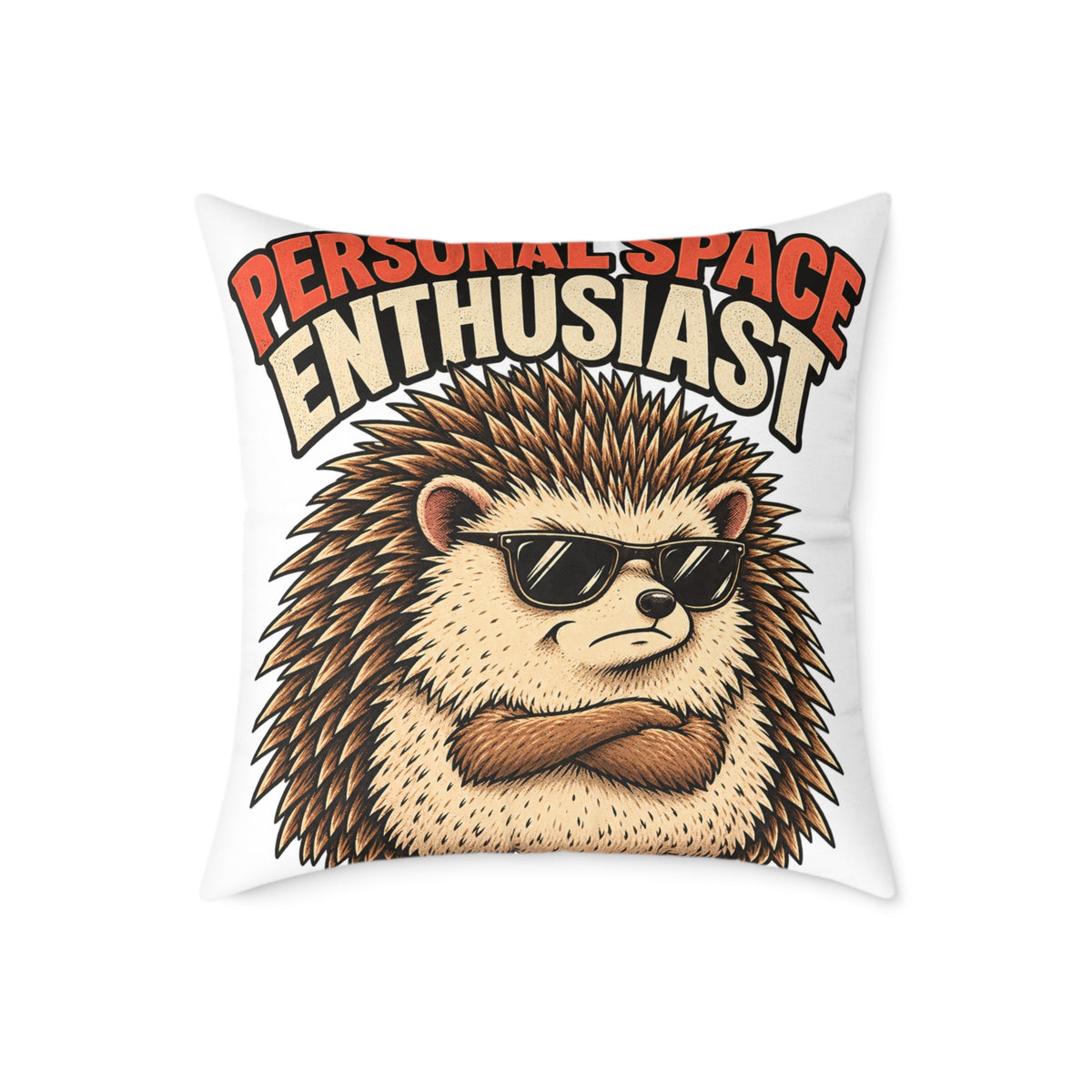 Personal Space Enthusiast Hedgehog Funny  Throw Pillow