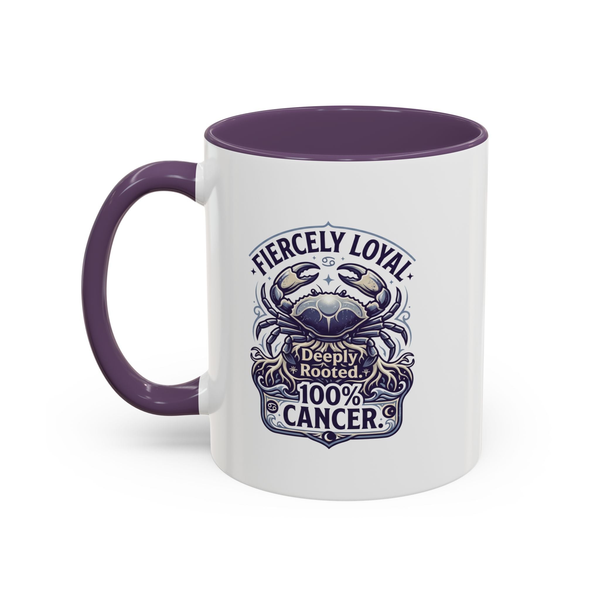 Cancer Zodiac Coffee Mug – "Fiercely Loyal, Deeply Rooted" Accent Mug