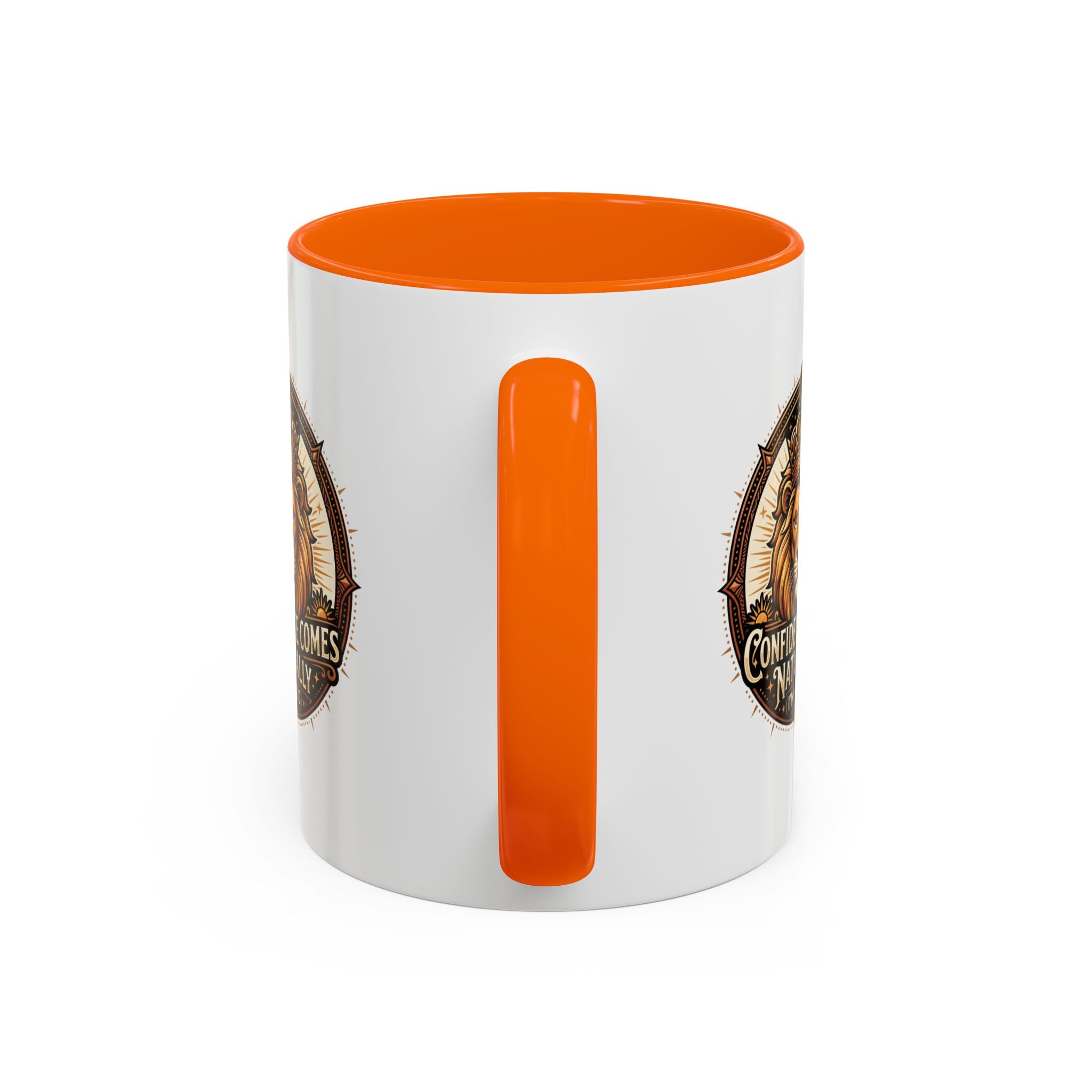 Lion Zodiac Coffee Mug - "Confidence Comes Naturally" Accent Mug (11/15oz)