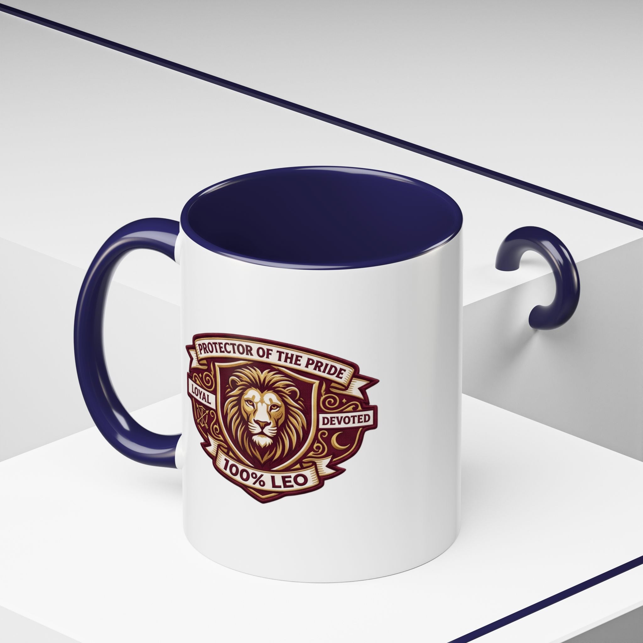 Leo Zodiac Coffee Mug — "Protector of the Pride" Lion Design (11/15 oz)