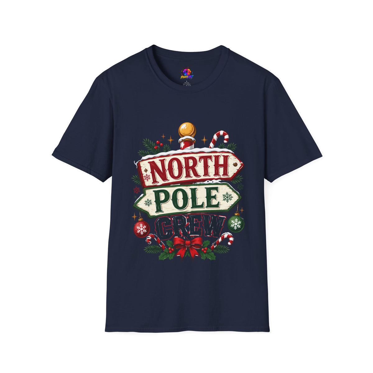 T-Shirt — North Pole Crew Christmas Holiday Graphic Tee