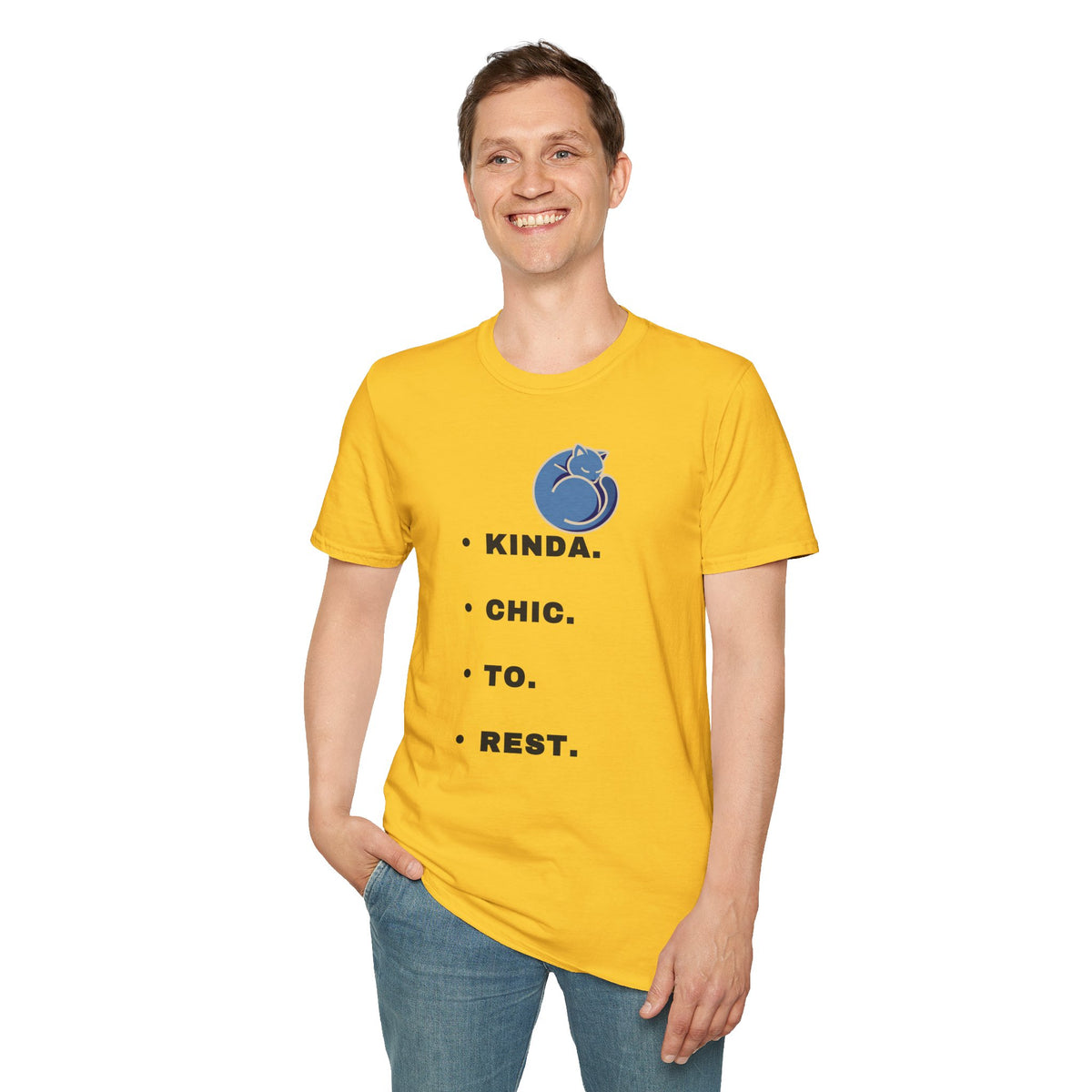 T-Shirt — "Kinda. Chill. To. Rest." Cat Graphic Relaxed Tee - Trending Now - September 2026
