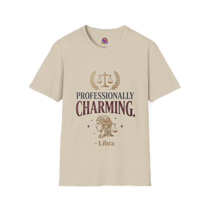 Professionally Charming Libra T-Shirt — Zodiac Scales Astrology Tee