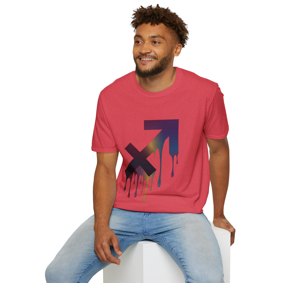 Sagittarius Drip T-Shirt — Gradient Astrological Arrow Tee