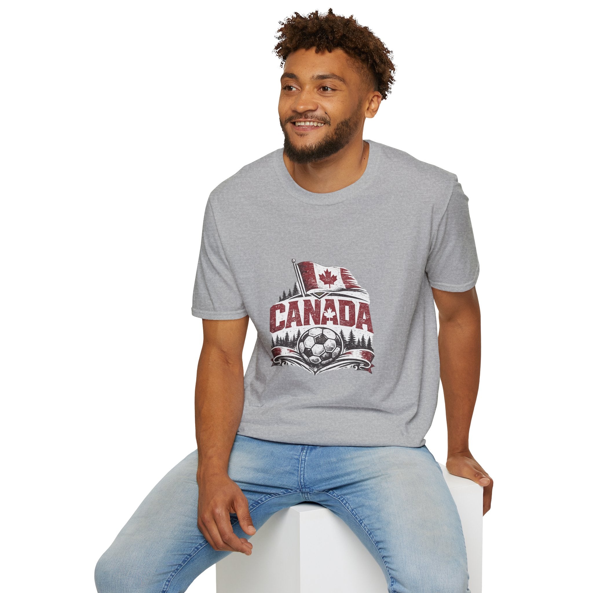 Canada Soccer T-Shirt – Vintage Maple Leaf Flag & Crest