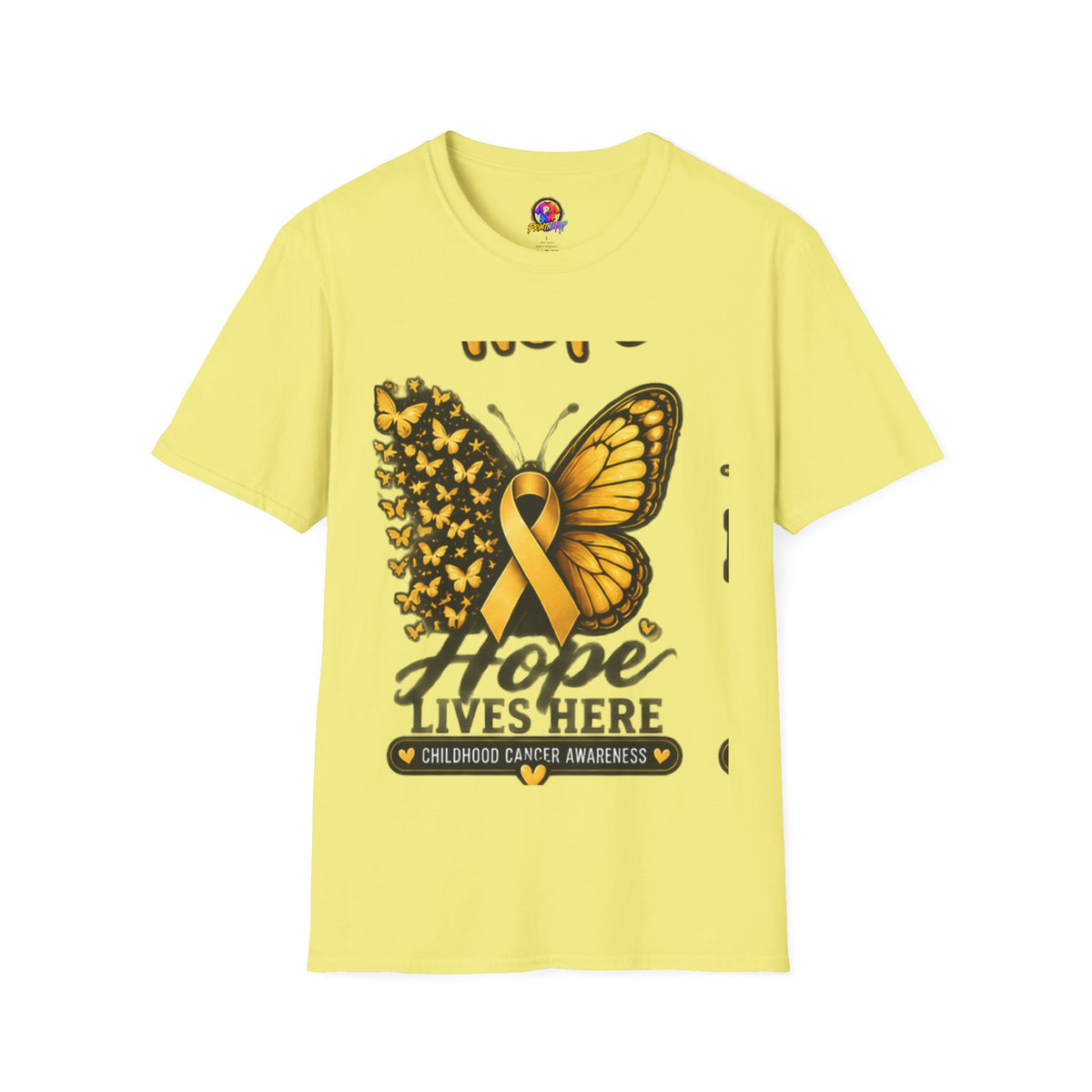 Hope Lives Here Childhood Cancer Awareness T-Shirt