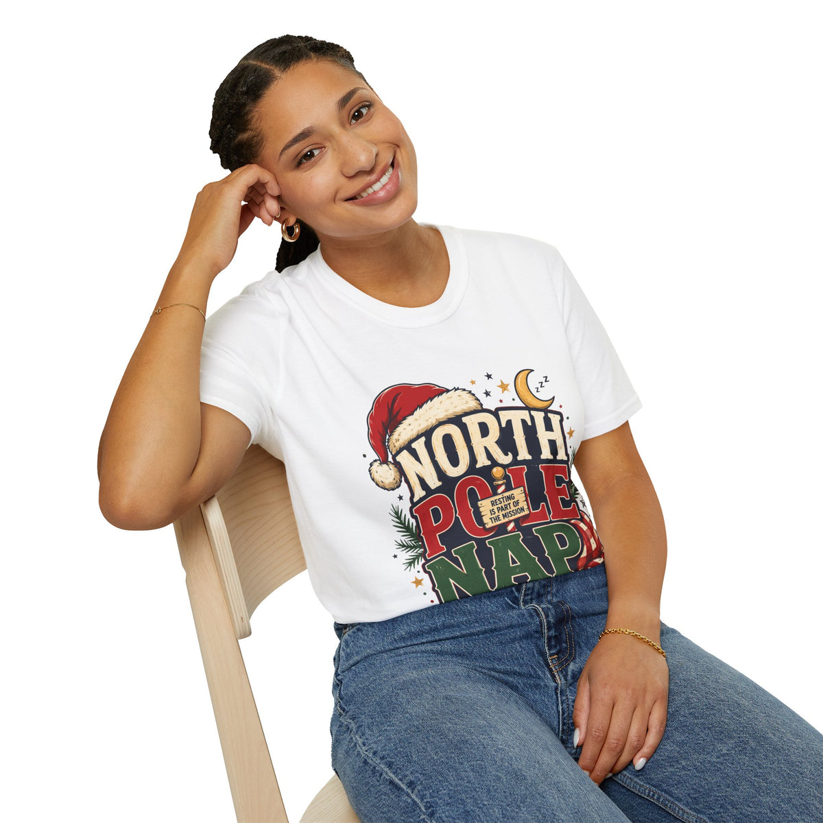 North Pole Nap Team T-Shirt — Funny Christmas Sleepy Holiday Tee