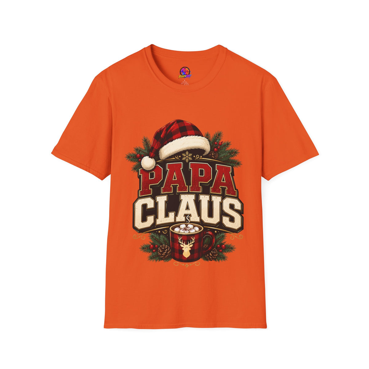 Papa Claus T-Shirt — Festive Holiday Dad Christmas Tee