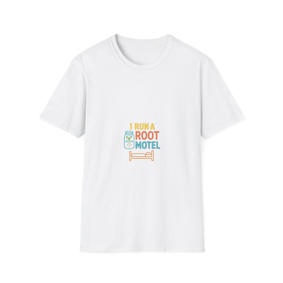 "I Run A Root Motel" Retro Travel Lodge Tee - Funny Plant Parent Gardening White T-Shirt - Trending Now - September 2026