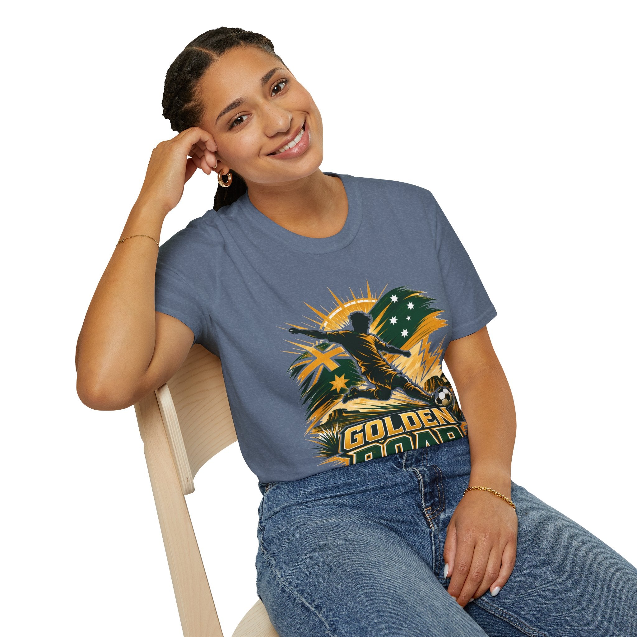 Australia Golden Roar Soccer T-Shirt — Australian Football Fan Tee