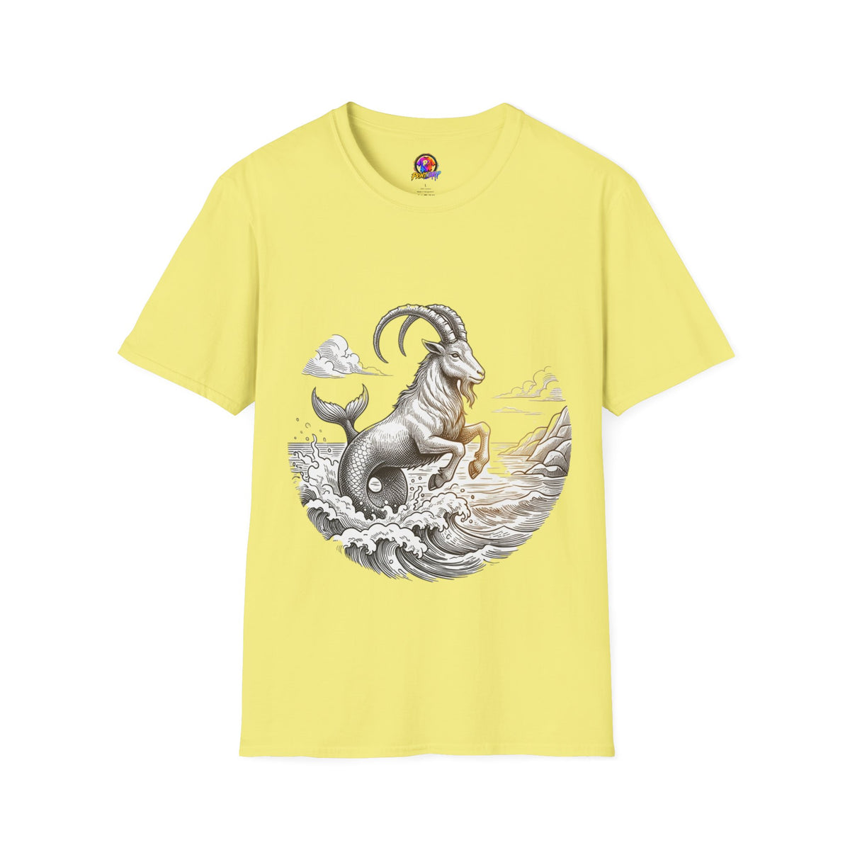 Capricorn Goat-Mermaid T-Shirt — Mythical Sea Goat Zodiac Tee