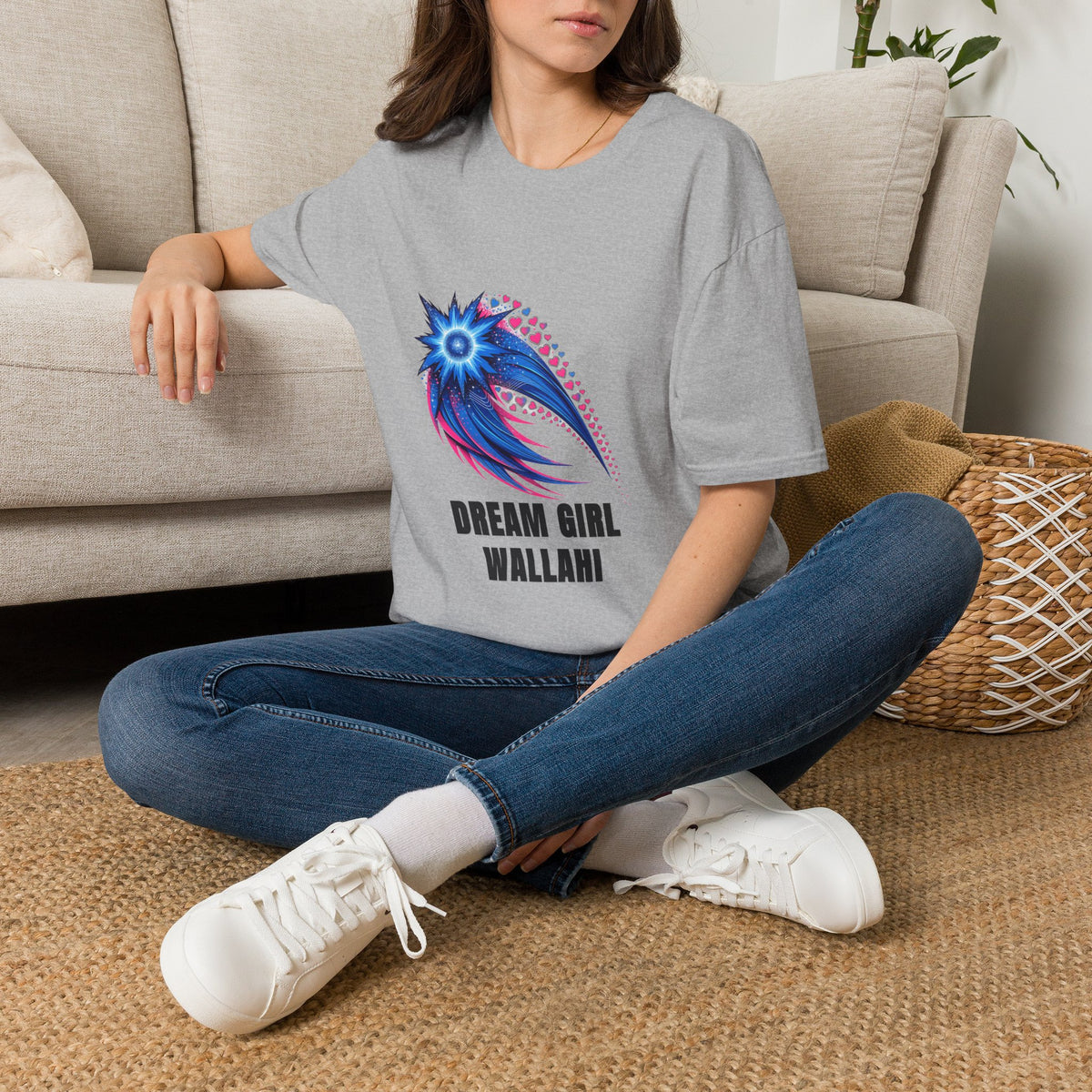 Dream Girl T-Shirt — Blue Starburst Heart Graphic ("Dream Girl Wallah") - Trending Now - August 2026