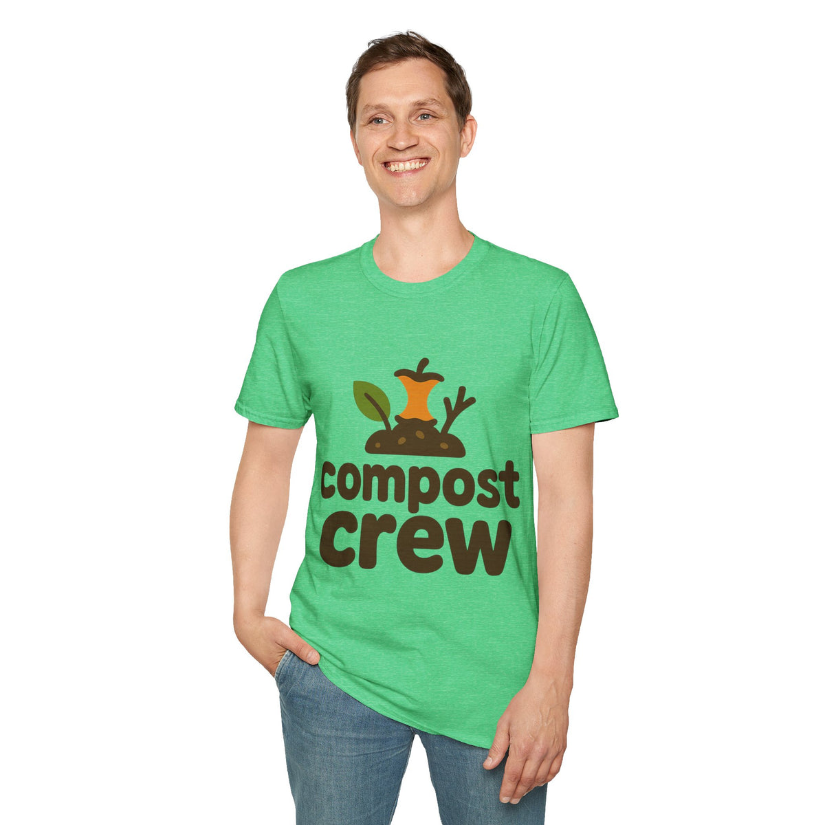 Compost Crew Cute Sprouting Bin T-Shirt, Retro Gardening Community Graphic Tee - Trending Now - September 2026