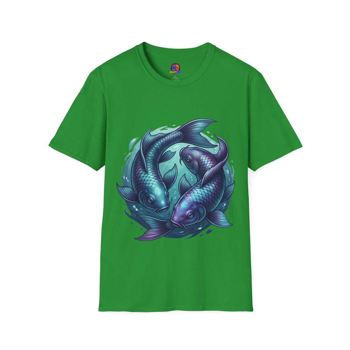 Koi Fish Circle T-Shirt — Artistic Yin Yang Aquatic Tee