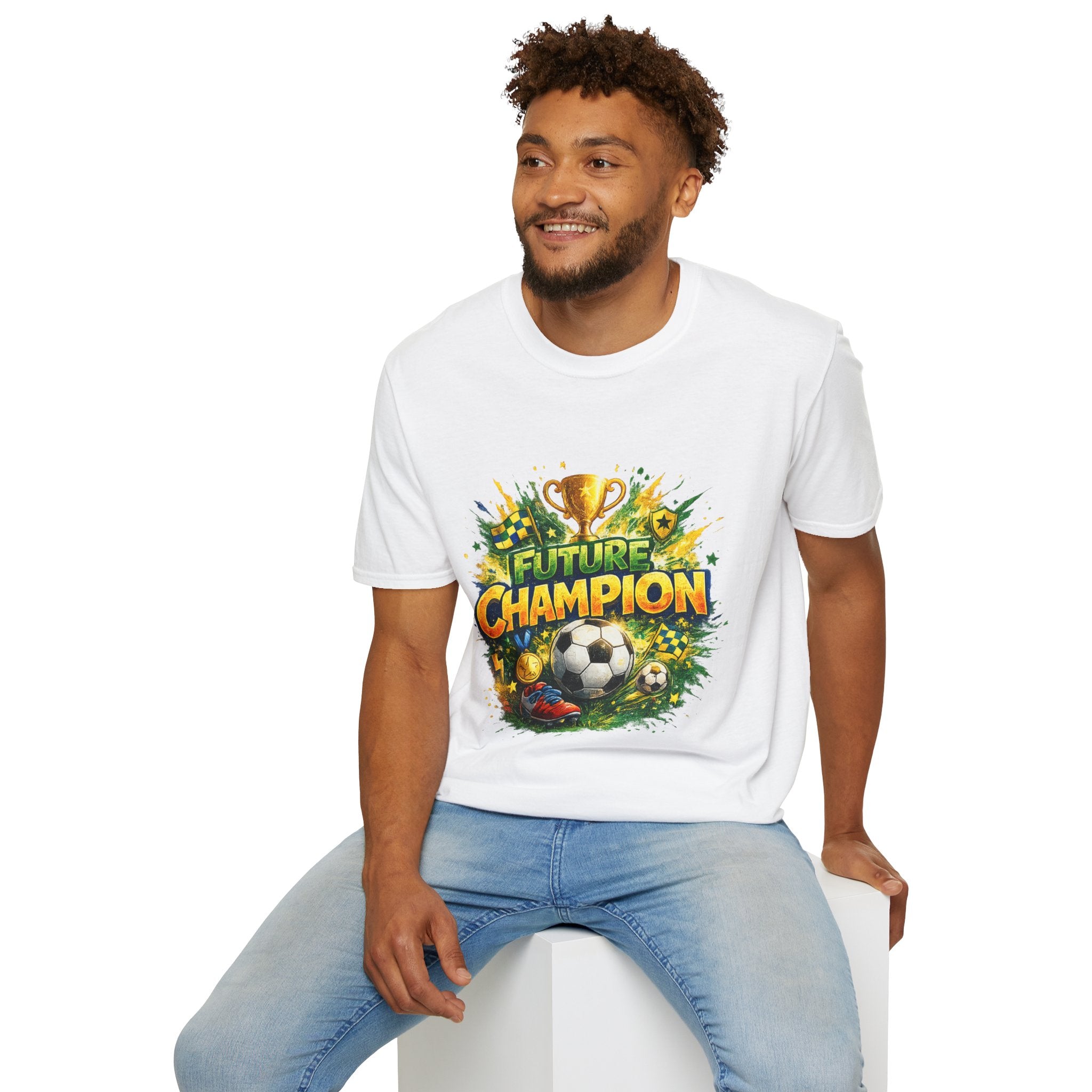 Kids Future Champion Soccer T-Shirt — Kids’ Sports Trophy Graphic Tee