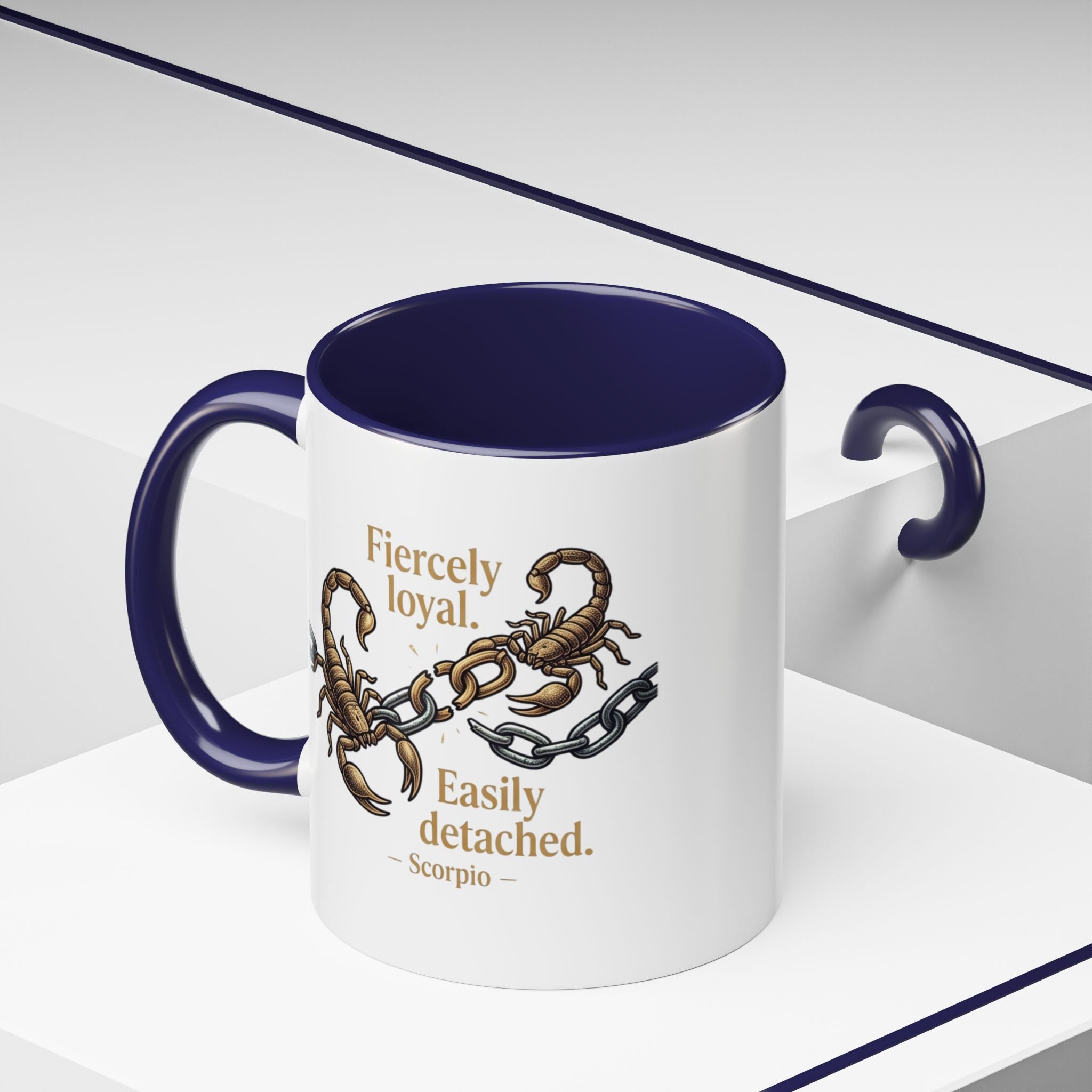 Scorpii Coffee Mug — "Fiercely Loyal, Easily Detached" Accent Mug