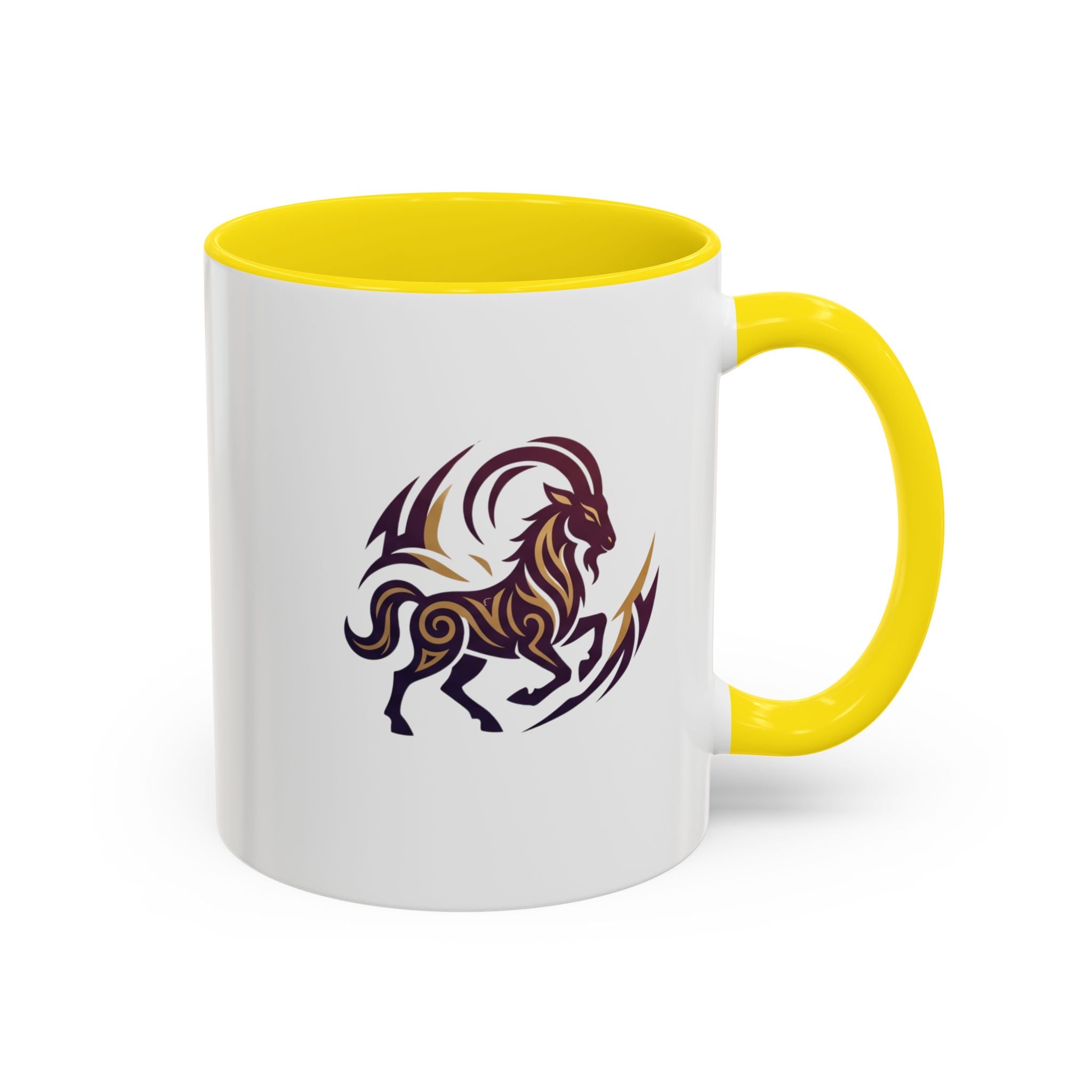 Capricorn Tribal Goat Accent Coffee Mug — Zodiac Horoscope Gift