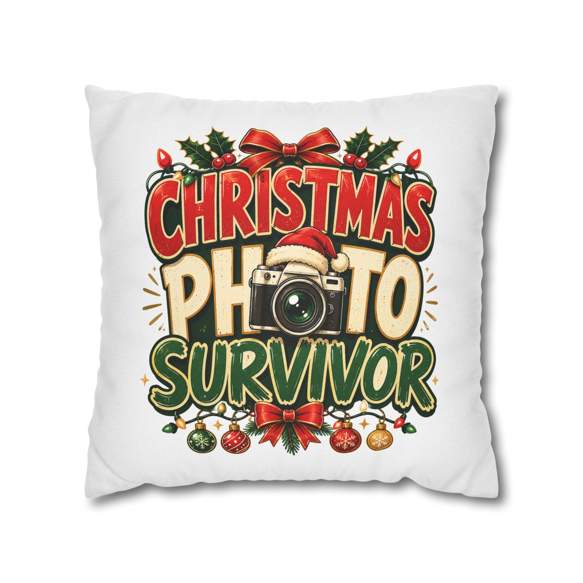 Christmas Photo Survivor Pillowcase