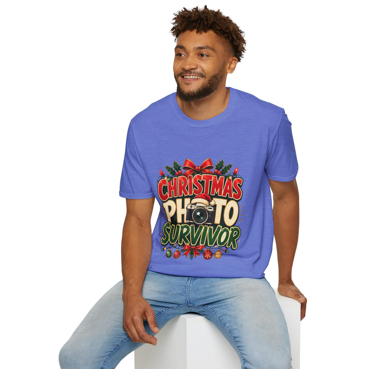 Christmas Photo Survivor T-Shirt — Funny Holiday Graphic Tee